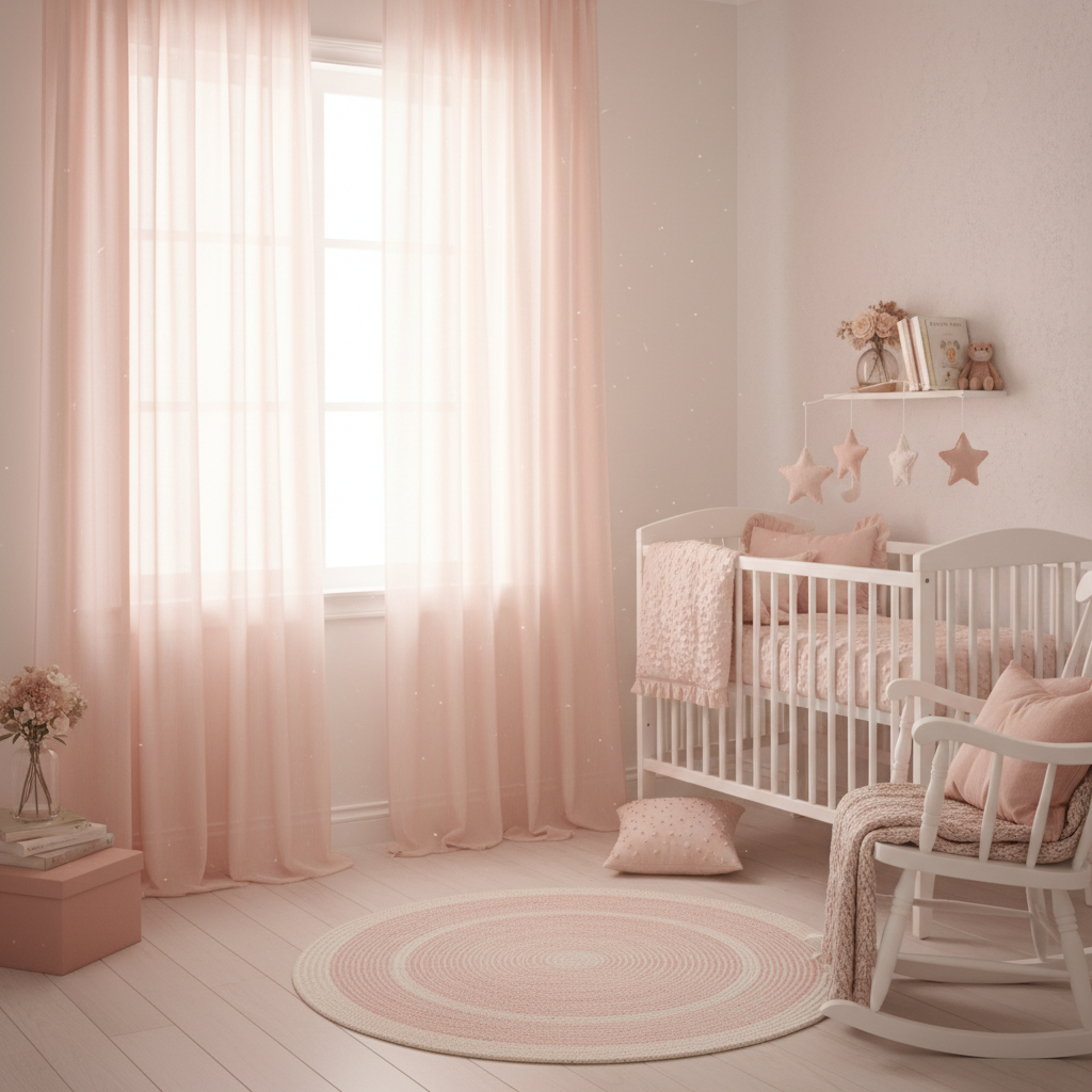 Light Filtering Sheer Curtains for a Nursery Girl's Room on a Budget: How to Get a Soft, Dreamy Space Without Spending a Fortune