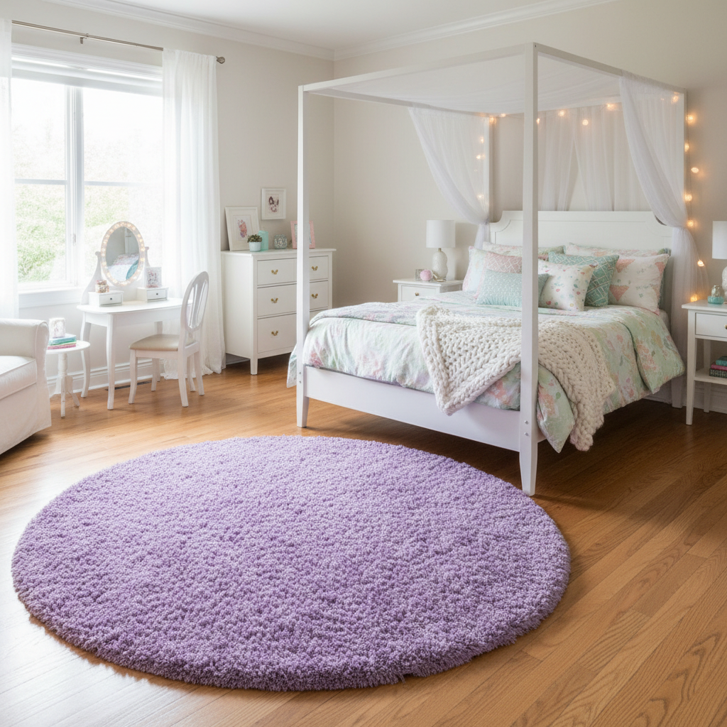 Matching Round Fluffy Rugs to a Girl's Bedroom: A Practical Size and Style Guide for Small Spaces, Shared Rooms, and Nursery-to-Big-Kid Transitions