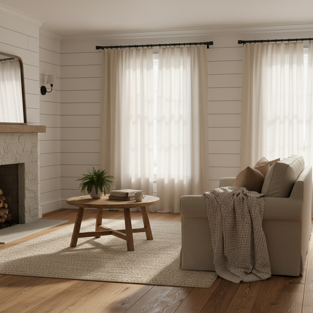 Rustic Linen Curtains for a Farmhouse Living Room: A Room-by-Room Guide to Choosing the Right Window Drapes