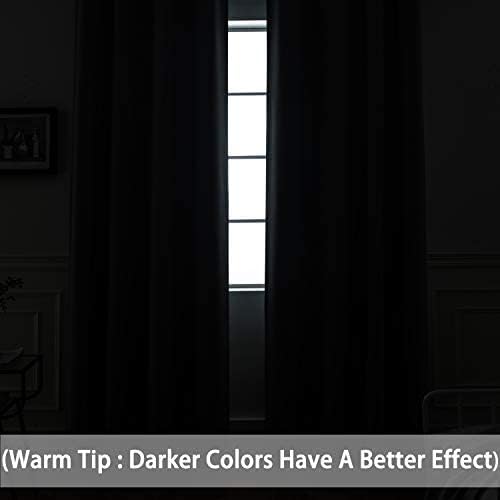 Yakamok Ombre Teal and Purple Curtains for Bedroom, Gradient Room Darkening Curtains 84 inches long,Grommet Thermal Insulated Light Blocking Window Drapes/Curtain for Living Room,52 x 84 Inch,2 Panels