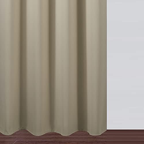 LEMOMO Beige Blackout Curtains/52 x 108 Inch/Set of 2 Panels Room Darkening Curtains for Bedroom