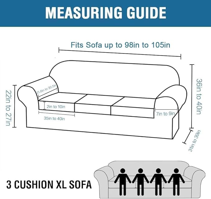 H.VERSAILTEX Velvet 4 Piece High Stretch Sofa Slipcover Cover Furniture Protector Form Fit Luxury Thick Velvet Extra Large Sofa Cover for 3 Cushion Couch Width Up to 105 Inch (XL Sofa, Caramel)