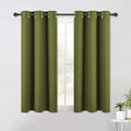 NICETOWN Blackout Curtain Panels for Bedroom, 2 Panels, W42 x L60 inches, Olive Green, Thermal Insulated Grommet Top Blackout Draperies and Drapes