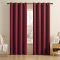Joydeco Blackout Curtains for Bedroom 90 inch Long 2 Panels, Thermal Insulated Room Darkening Curtains with Grommets, Soft Window Drapes for Living Room (W52 x L90 Inch, Burgundy Red)
