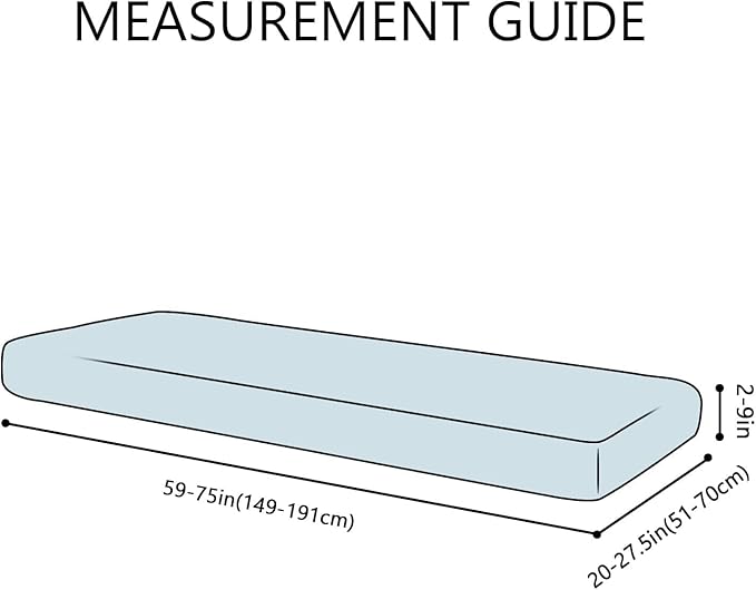 hyha Printed Couch Cushion Covers, Floral Sofa Covers Washable for 3 Cushion Couch, Stretch Pattern Outdoor Cushion Covers for Patio Furniture with Elastic Bottom(Large, Snowflake Bell)