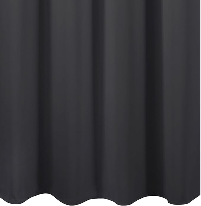 LEMOMO Dark Grey Thermal Blackout Curtains/52 x 72 Inch/Set of 2 Panels Room Darkening Curtains for Bedroom