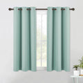NICETOWN Blackout Curtain Panels for Bedroom, 2 Panels, Aqua Blue, W42 x L40-inch, Thermal Insulated Grommet Top Blackout Draperies and Drapes for Basement
