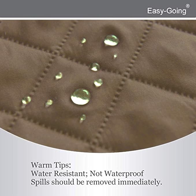 Easy-Going Recliner Sofa Slipcover Reversible Sofa Cover Water Resistant Couch Cover Furniture Protector with Elastic Straps for Pets Kids Children Dog Cat (Recliner, Camel/Ivory)