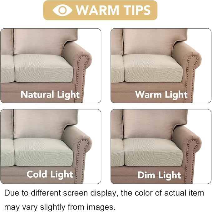 H.VERSAILTEX High Stretch Couch Cushion Covers,Chair Sofa Seat Slipcovers Couch Cushion Cover Stretch Furniture Protector for Kids, Pets(2 Packs Cushion Loveseat Covers, Island Fossi)
