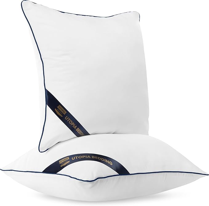 Utopia Bedding Throw Pillow Inserts (Pack of 4, White), 18 x 18 Inches Decorative Indoor Pillows for Sofa, Bed, Couch, Cushion Sham Stuffer