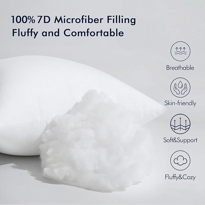 MIULEE Throw Pillow Insert Premium Pillow Stuffer Sham Rectangle for Decorative Cushion Bed Couch Sofa 13x21 Inch