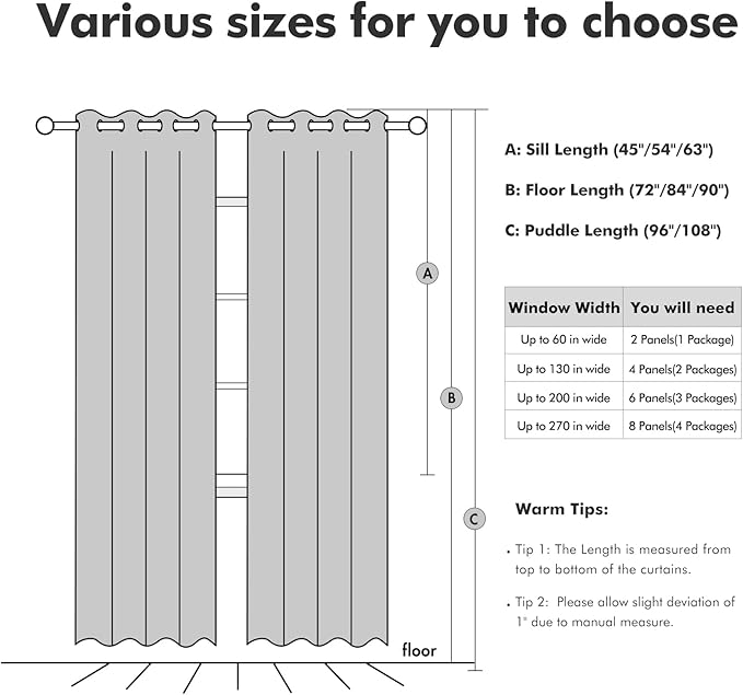 MIULEE Blackout Curtains for Bedroom Polyester Texture Thermal Insulated Natural Khaki Grommet Room Darkening Curtains & Drapes Luxury Decor for Living Room Nursery 52 x 90 Inch (2 Panels)