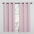 NICETOWN Baby Pink Blackout Curtains 48 inches Length for Laundry Room, 2 Panels, 42" Wide, Thermal Insulated Decoration Drapes for Short Window