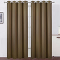 LEMOMO Blackout Curtains 52 x 90 inches Long Brown Curtains Set of 2 Panels Thermal Insulated Room Darkening Curtains for Bedroom