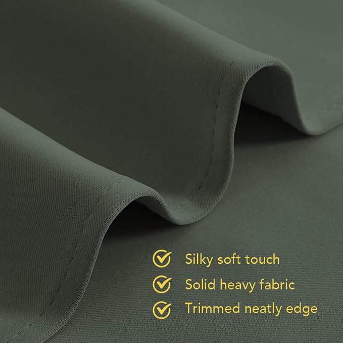 NICETOWN Thermal Curtains for Kids Room, Dark Mallard, Set of 2, 42 by 80 inches, Window Treatment Thermal Insulated Solid Grommet Blackout Drape Panels for Bedroom