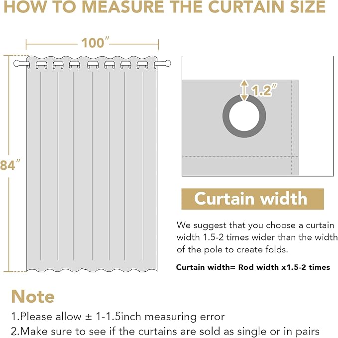 H.VERSAILTEX Blackout Patio Curtains 100 x 84 Inches for Sliding Door Extral Wide Blackout Curtain Panels Thermal Insulated Room Divider - Grommet Top, 7' Tall by 8.5' Wide - Bronze Green