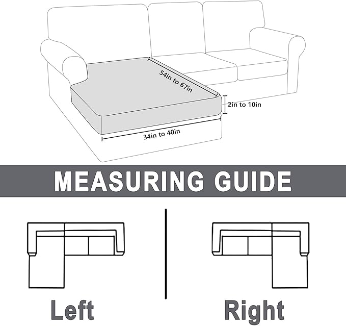 hyha Milk Silk Couch Cushion Covers for Sectional Sofa, Soft Sectional Sofa Couch Covers L Shape Washable, Outdoor Cushion Covers for Patio Furniture with Elastic Bottom(Chaise, Chocolate)