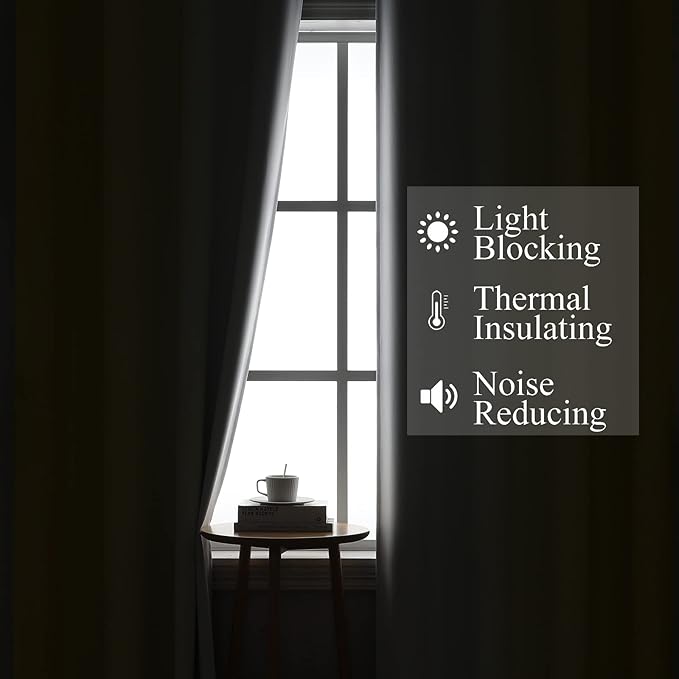 Estelar Textiler Yellow and Greyish White Blackout Curtains 45 Inch Length, Light Blocking Gradient Drapes for Kitchen, Thermal Insulated Grommet Ombre Curtains for Bathroom,52Wx45L,2 Panels