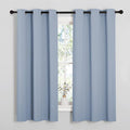 NICETOWN Vintage Blue Blackout Curtains 68 inches Length for Laundry Room, 2 Panels, 42" Wide, Thermal Insulated Decoration Drapes for Office Window
