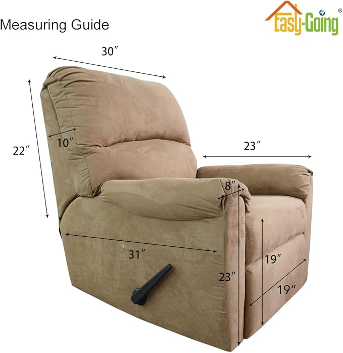 Easy-Going Recliner Sofa Slipcover Reversible Sofa Cover Water Resistant Couch Cover Furniture Protector with Elastic Straps for Pets Kids Children Dog Cat (Recliner, Blue/Ivory)