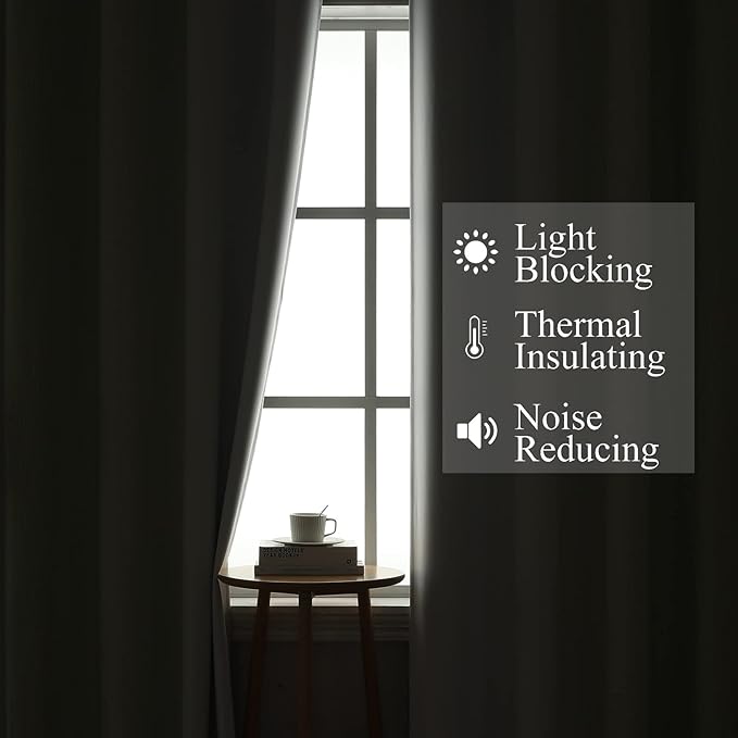 Estelar Textiler Sage Green and Greyish White Ombre Short Blackout Cafe Curtains 36 Inch Length, Thermal Insulated Grommet Small Half Window Drapes for Kitchen/Basement/RV Camper, 52Wx36L, 2 Panels