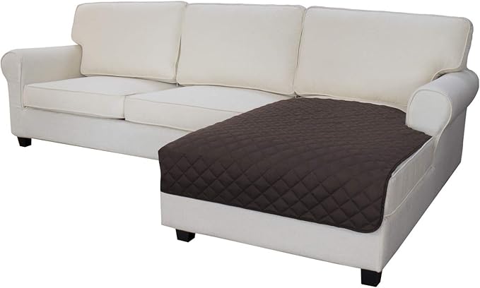 Easy-Going Sectional Couch Covers for Dogs L Shape Sofa Cover Reversible Sofa Slipcover Chaise Lounge Cover Furniture Protector Cover for Pets Dog Cat (42 x 52 inches, Chocolate/Chocolate)