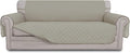 Easy-Going Reversible Couch Cover for 3 Cushion Couch Sofa Cover for Dogs Water Resistant Furniture Protector Cover with Foam Sticks Elastic Straps for Pet Cat (Sofa, Beige/Beige)