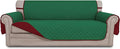 Easy-Going Reversible Couch Cover for 3 Cushion Couch Sofa Cover for Dogs Water Resistant Furniture Protector Cover with Foam Sticks Elastic Straps for Pet Cat (Sofa, Green/Christmas Red)