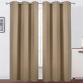 LEMOMO Natural Thermal Blackout Curtains/42 x 95 Inch/Set of 2 Panels Room Darkening Curtains for Bedroom