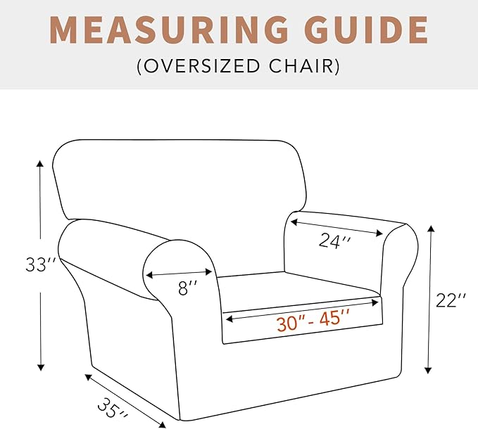 Easy-Going 100% Waterproof Oversized Chair Couch Cover, Dual Waterproof Sofa Cover, Stretch Jacquard Sofa Slipcover, Leakproof Furniture Protector for Kids, Pets, Dog and Cat, Cream