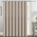H.VERSAILTEX Blackout Patio Curtains 100 x 96 Inches for Sliding Door Extral Wide Blackout Curtain Panels Thermal Insulated Room Divider - Grommet Top, 8' Tall by 8.5' Wide - Fog