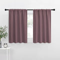 NICETOWN Kitchen Curtains, Dry Rose, 34" x 40", Set of 2, Short Blackout Curtains & Drapes, Thermal Insulated Rod Pocket Window Treatment Draperies for Nursery