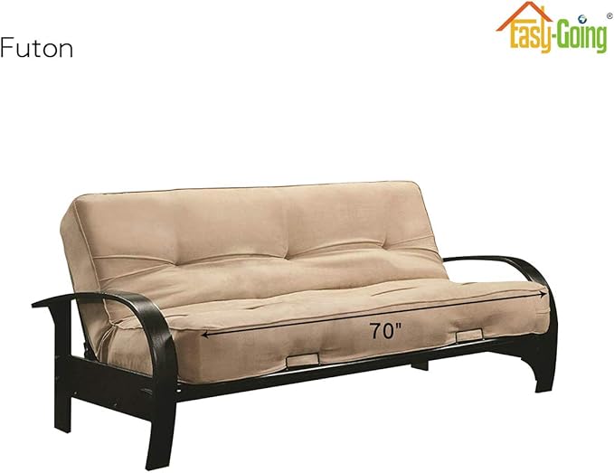 Easy-Going Futon Sofa Slipcover Reversible Sofa Cover Armless Cover Furniture Protector Couch Cover Water Resistant Pets, Kids, Children, Dog, Cat Brown/Beige