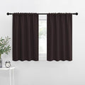 NICETOWN RV Blackout Curtains for Camper Windows, Toffee Brown, 42" x 36", Set of 2, Kitchen Curtains, Short Blackout Drapes, Thermal Insulated Rod Pocket Window Treatment Draperies for Nursery