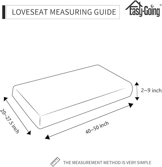 Easy-Going Stretch Loveseat Cushion Cover Sofa Cushion Furniture Protector Sofa Seat Sofa Slipcover Sofa Cover Soft Flexibility with Elastic Bottom(Loveseat Cushion, Tan)