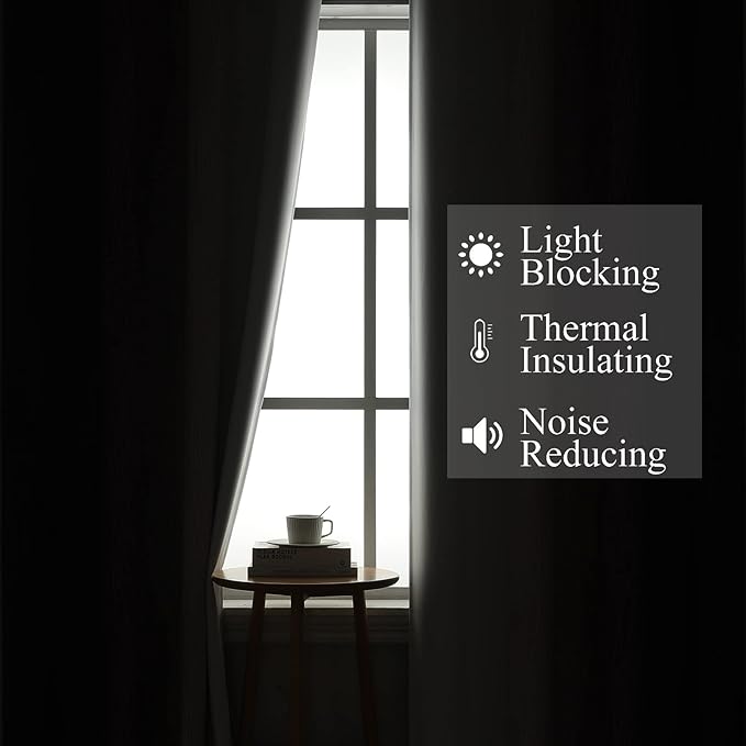 Estelar Textiler Purple and Greyish White Ombre Blackout Curtains 90 Inch Length 2 Panels Set,Thermal Insulated Drapes for Bedroom,Full Room Darkening Grommet Gradient Curtains for Living Room,52Wx90L
