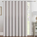 H.VERSAILTEX Blackout Patio Curtains 100 x 84 Inches for Sliding Door Extral Wide Blackout Curtain Panels Thermal Insulated Room Divider - Grommet Top, 7' Tall by 8.5' Wide - Stone