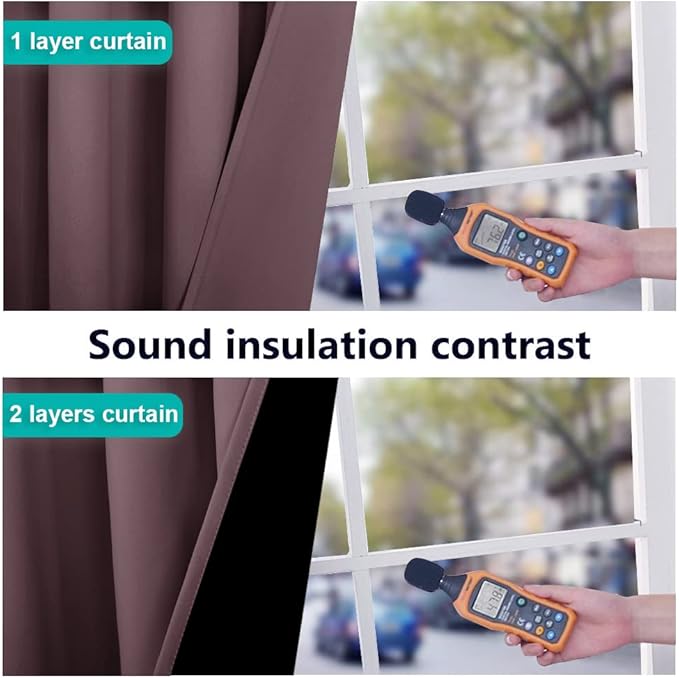 NICETOWN 100% Blackout Window Curtain Panels, Cold and Full Light Blocking Drapes with Black Liner for Nursery, 84 inches Drop Thermal Insulated Draperies (Dry Rose, 2 PCs, 70 inches Wide Each Panel)
