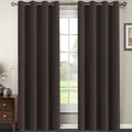 H.VERSAILTEX Brown Blackout Curtains for Living Room 90 Inches Length, Blackout Curtains for Bedroom Curtains & Drapes Thermal Insulated Drapes - Chocolate Brown, 1 Panel, 52" W x 90" L