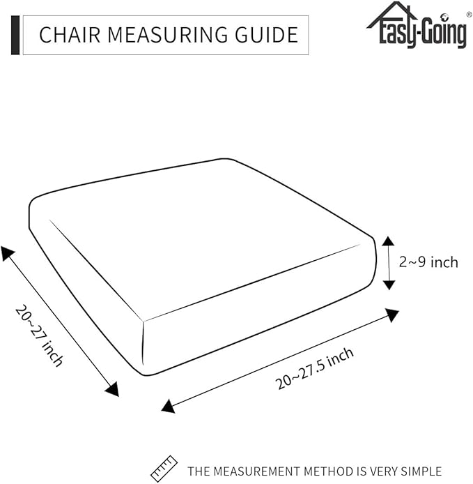 Easy-Going Stretch Chair Cushion Cover Sofa Cushion Furniture Protector Sofa Seat Sofa Slipcover Sofa Cover Soft Flexibility with Elastic Bottom(Chair Cushion, Tan)