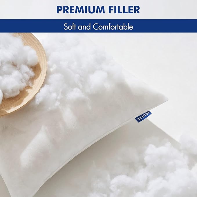 MIULEE Pillow Insert 14x14 Inch, Decorative Square Throw Pillow Inserts, Premium Fluffy Pillow Forms Sham Stuffer for Sofa Couch Living Room