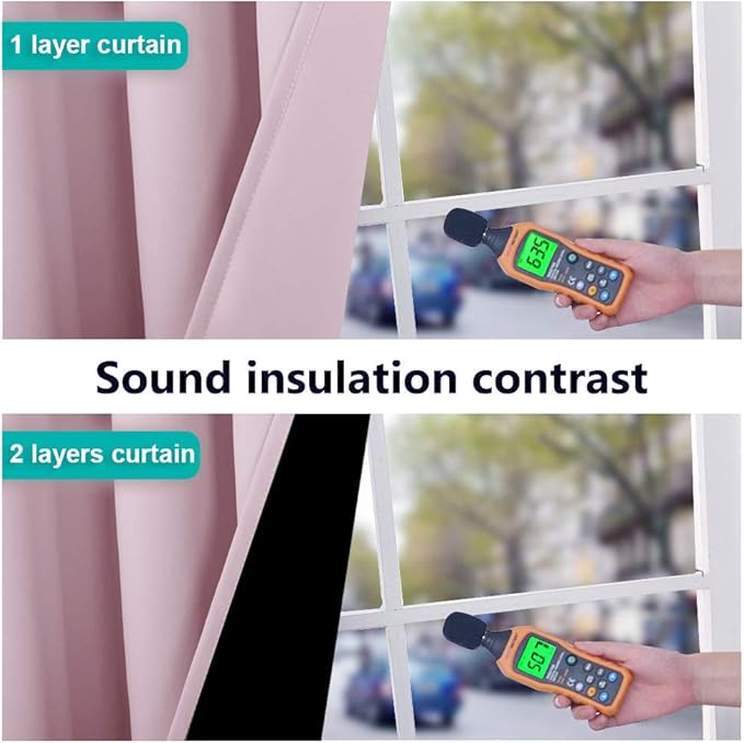 NICETOWN Room Warming Curtains, 100% Blackout Curtains 54 inches Long, 2 Thick Layers Completely Blocking Out All Light Lined Drapes for Small Window (Lavender Pink, 1 Pair, 52" Width Each Panel)