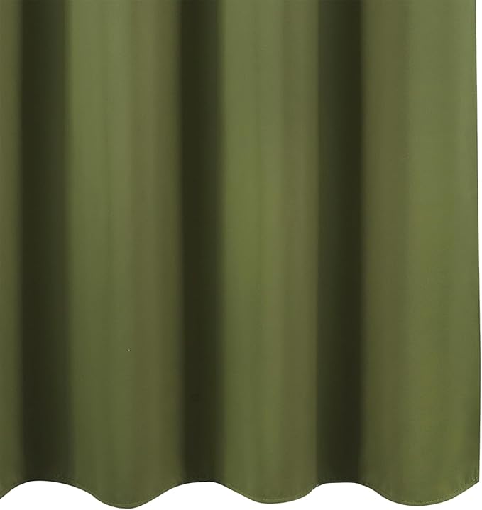 LEMOMO Blackout Curtains 66 x 72 Inch Long Olive Green Curtains Set of 2 Panels Room Darkening Curtains for Bedroom and Living Room