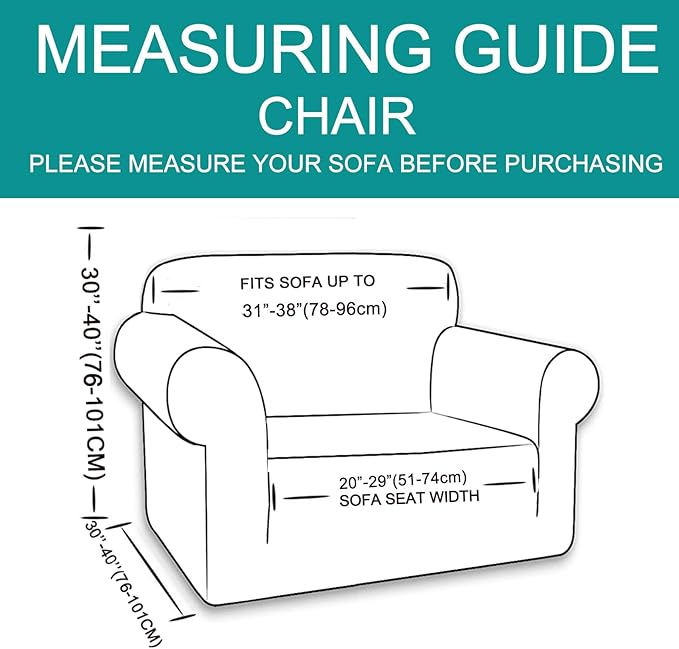 U-NICE HOME Recliner Chair Covers Stretch Couch Cover Sofa Cover Sofa Slipcover Furniture Protector for Chair Cover Pet Friendly(Armchair, Camel)