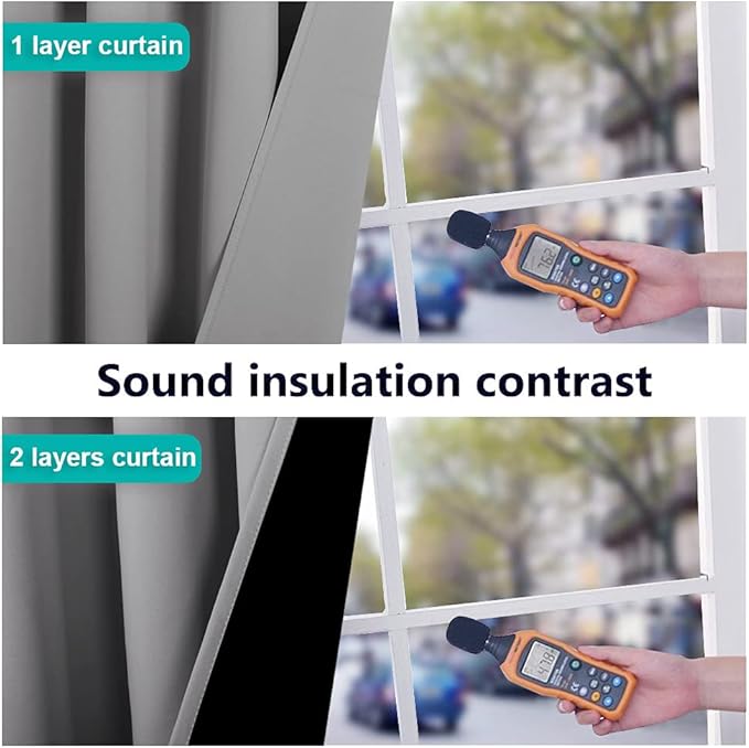 NICETOWN Total Shade Curtains and Draperies, Heavy-Duty Full Light Shading Drapes with Black Liner Backing for Villa/Hall/Dorm Window（Silver Grey, Package of 2 Panels, 46 inches Wide x 90 inches Long
