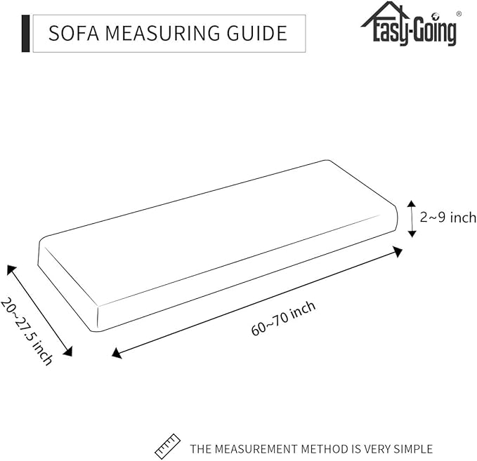 Easy-Going Stretch Cushion Cover Sofa Cushion Furniture Protector Sofa Seat Sofa slipcover Sofa Cover Soft Flexibility with Elastic Bottom(Sofa Cushion,Tan)