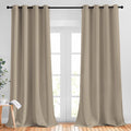 NICETOWN Blackout 102 inch Curtains for Living Room, Grommet Thermal Insulated Room Darkening Curtains for Bedroom/Living Room, 2 Panels, W52 x L102, Taupe
