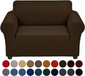 Joccun Stretch Chair Couch Cover,1-Piece Sofa Slipcover Spandex Jacquard Fabric Sofa Covers with Elastic Bottom,Washable Furniture Protector for Dogs, Cats, Kids (Armchair,Seal Brown)