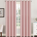 H.VERSAILTEX Pink Blackout Curtain for Living Room Thermal Insulated Window Treatment Curtain Extra Long 120 inch Length Energy Saving Solid Grommet Blackout Drape, 1 Panel, Baby Pink, 52" W x 120" L
