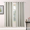 Yakamok Blackout Curtains Room Darkening Thermal Insulated Grommet top Window Curtains for Living Room, 52 x 72 Inch, Light Beige, Set of 2